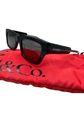 MAX&CO SUNGLASSES - SHINY BLACK - MODEL #MO0081 (NEW)